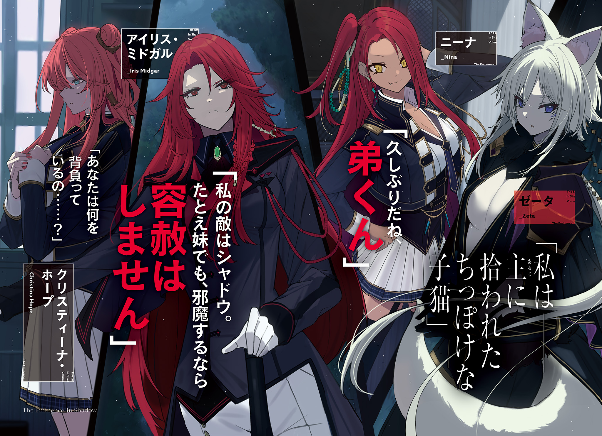 touzai kage no jitsuryokusha ni naritakute! christina hope iris midgar nina (kage no